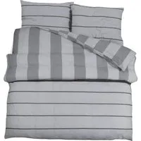 vidaXL Bettwäsche-Set Grau 200x200 cm aus 100% Baumwolle - Hochwertiges Bettwäsche-Set aus 100% Baumwolle, pflegeleicht und knitterfrei. Verleiht deinem Schlafzimmer einen eleganten Look und sorgt für optimalen Schlafkomfort.