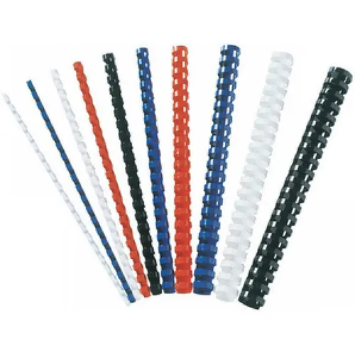 Fellowes Plastikbinderücken, DIN A4, 21 Ringe, 12 mm, weiß von Fellowes