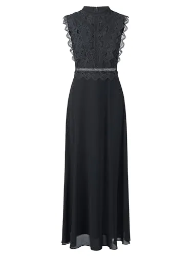 Elegantes APART Abendkleid mit Spitze, schwarz, Größe 46 in schwarz von APART Fashion