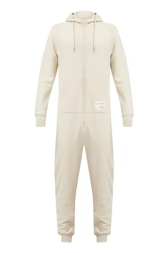 Project PRAndrinos Herren Jumpsuit - Bequemer Einteiler mit Kapuze - Herren-Overalls aus hochwertiger Baumwollmischung, ideal zum Entspannen zuhause. Nachhaltig produziert mit recycelten Materialien und perfekt für chillige Tage!