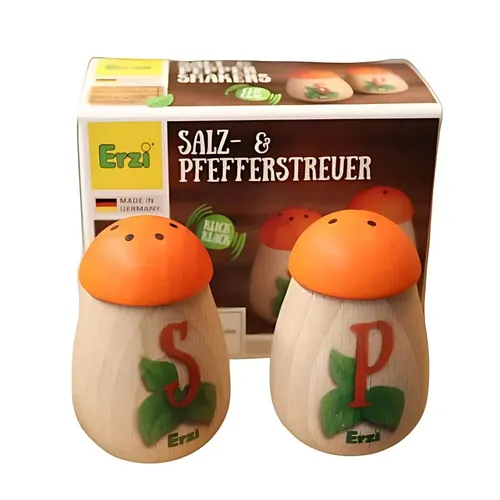 Erzi 10653 Salz- und Pfefferstreuer aus Holz von Erzi