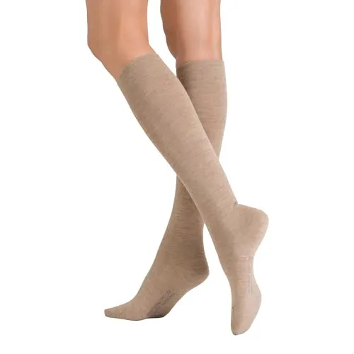 Hudson Damen Kniestrümpfe Relax Woolmix Clima druckfreier Bund