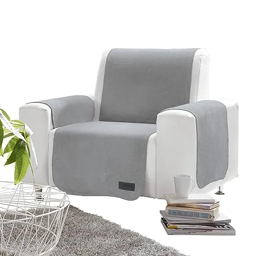 LOOKS BY WOLFGANG JOOP Sessel- und Sofaschoner - Sesselüberwurf in wollweiß/hellgrau, aus hochwertigem Material für optimalen Schutz und Pflegeleichtigkeit – ideal für ein stilvolles Zuhause.