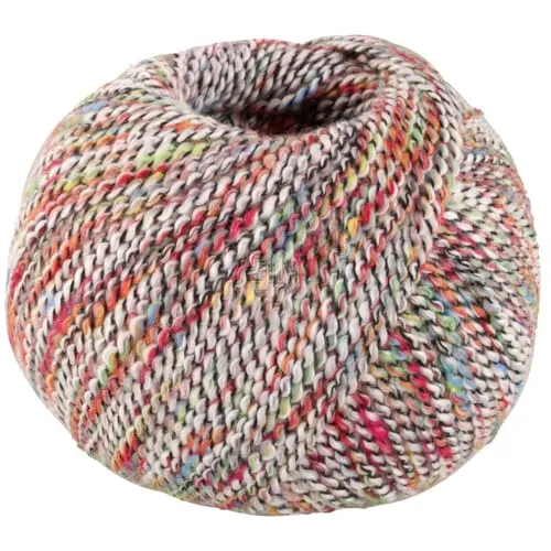 LANA GROSSA Maglia | Sommer-Tweedgarn aus Baumwolle, mit einem bunten Effektgarn verzwirnt | Handstrickgarn aus 92% Baumwolle & 8% Polyester | 50g Wolle zum Stricken & Häkeln | 155m Garn FB4