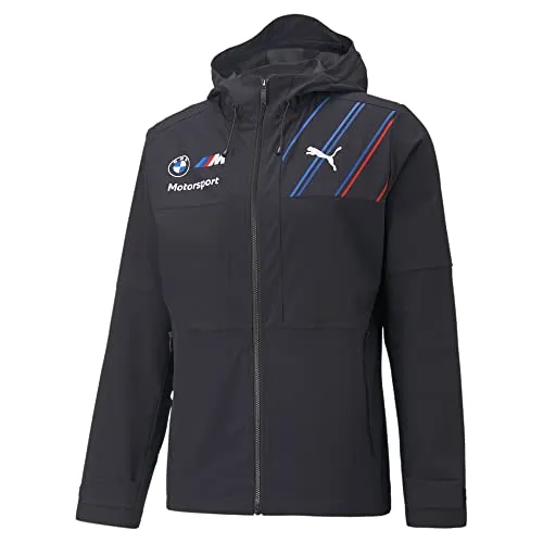 PUMA Herren BMW M Motorsport Team Leichte Jacke - Anthracite Gray - Größe: M - Funktionsjacke mit Team-Logos und verstellbaren Bündchen, ideal für Motorsport-Fans und aktive Freizeitgestaltung.