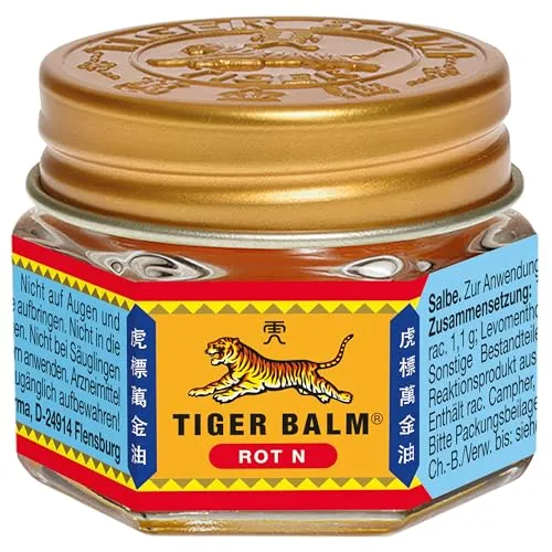 TIGER BALM® ROT N (1 x 19,4 g) - Balsam zur Förderung der Hautdurchblutung z.B. bei Rücken-, Muskel- und Gelenkbeschwerden, Wärmebalsam mit der Kraft fernöstlicher Heilkunst