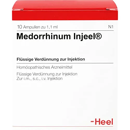 Medorrhinum Inj Nos 10 ST - Homöopathisches Arzneimittel zur Injektion, ideal zur Unterstützung des Wohlbefindens. Enthält drei unterschiedliche Potenzen für eine umfassende Wirkung.
