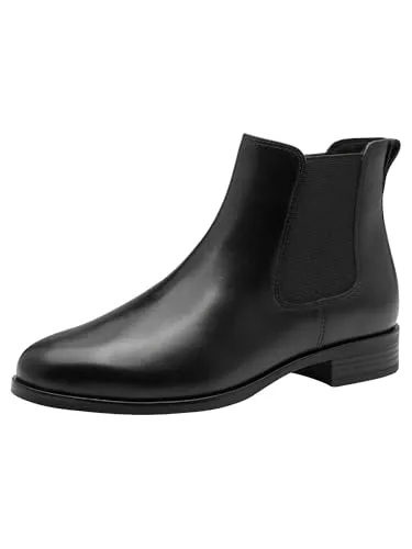 Tamaris Chelseaboots mit Blockabsatz – Antik Finish in Schwarz - Wanderschuhe mit klassischem Design und gepolsterter Innensohle für optimalen Komfort. Ideal für stilvolle Auftritte im Alltag.