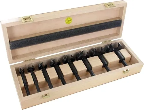 FAMAG Forstnerbohrer Bormax 6-teilig - Zubehör für Elektrowerkzeug, hochwertiger Hartmetall-Forstnerbohrersatz für präzise Bohrungen in Holz und andere Materialien.