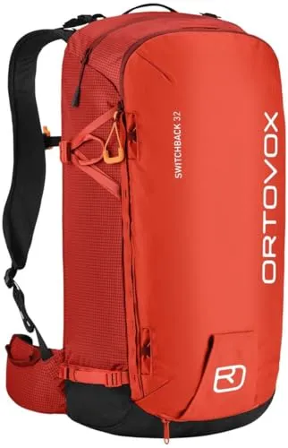 Ortovox Switchback 32 - Robuster Skitourenrucksack in Rot - Skirucksack mit LVS Organizer, Ski- und Snowboardhalterung, ideal für Skitouren. Trinksystem kompatibel und praktische Rückenzugriffe. Hochwertiges Material für maximale Langlebigkeit.