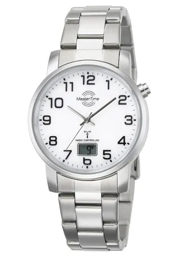 MASTER TIME Funkuhr Basic MTGA-10300-12M - Armbanduhr mit Quarz-Antrieb und Funktechnologie, bietet präzise Zeitmessung und Langzeitbatterie für zuverlässigen Einsatz.