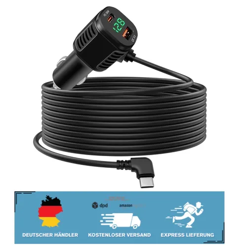 Vielseitiger 3-Port Autoladeadapter - 60W Ladegerät für iPhone, Samsung, Huawei