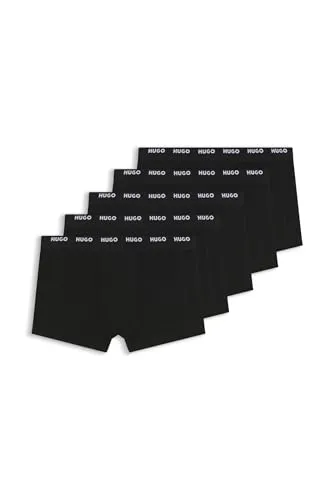 HUGO Herren Trunk Five Pack - Eng anliegende Boxershorts - Retroshorts für Herren, aus weicher Stretch-Baumwolle, idealer Tragekomfort mit sichtbarem Elastikbund für perfekten Sitz.