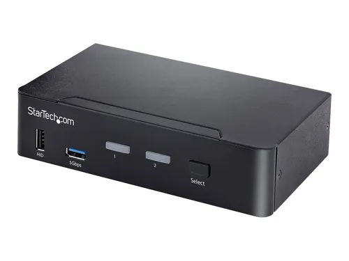 StarTech 2 Port DP USB C KVM Switch (SV231DPUCA) - KVM Switch für 2 Computer, ermöglicht nahtloses Umschalten zwischen Geräten mit USB-C und DisplayPort, ideal für effizientes Arbeiten.
