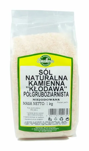 GOURMET Kłodawa halbgrobes natürliches Steinsalz, nicht jodiert, 1 kg