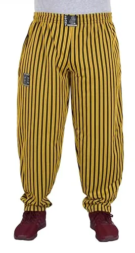 ESRA Herren Bodybuilding Hose Sporthose mit Streifen SP01 - Bequeme Herren Sporthose mit elastischem Bund und 2 Taschen, ideal für Fitness und Training. Lockerer Schnitt für optimale Bewegungsfreiheit. Erhältlich in den Größen S bis 5XL.