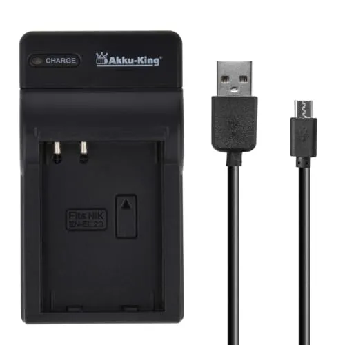 USB-Akku-Ladegerät kompatibel mit Nikon EN-EL23