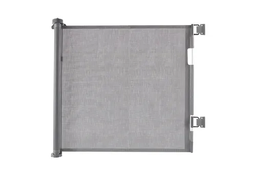 relaxdays Universalschutzgitter - Ausziehbares Türschutzgitter in grau - Kindersicherungen für Türen und Treppen, mit ausziehbarer Mesh-Tür für einfachen Durchgang und flexible Breitenanpassung bis 300 cm. Ideal zum Schutz von Kindern bis 2 Jahren.