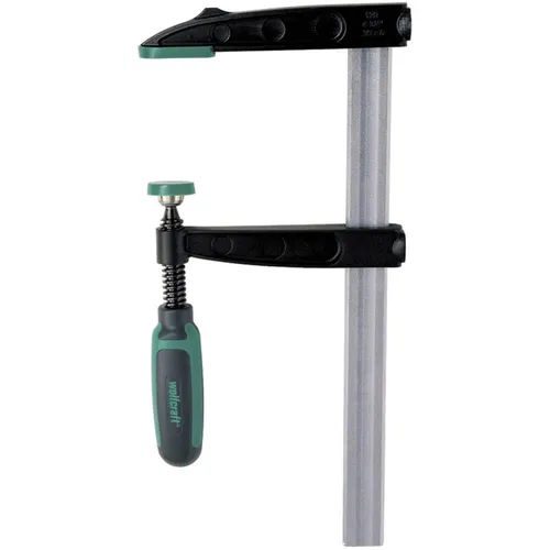 wolfcraft 3621000 SZ 120-450 Schraubzwinge - Schraubzwinge mit ergonomischem Griff und rutschhemmenden Auflagen für optimale Kraftübertragung, ideal zum Verleimen und mit hoher Spannkraft von 400 kg.