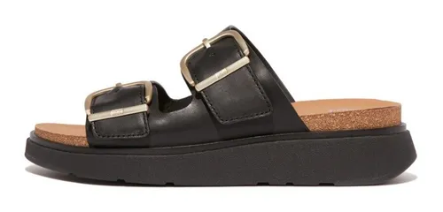 Fitflop GEN-FF Pantolette - Wanderschuhe mit Keilabsatz und Microwobbleboard-Innensohle für optimalen Komfort, ideal für entspannte Sommertage.