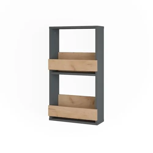 Vicco Weinregal Repose, Goldkraft Eiche/Anthrazit, 40 x 72 cm - Stylisches Weinregal für die platzsparende Aufbewahrung Ihrer Weingläser. Mit praktischer Glashalterung und elegantem Design wird es zum Blickfang in Ihrer Küche oder Wohnzimmer.