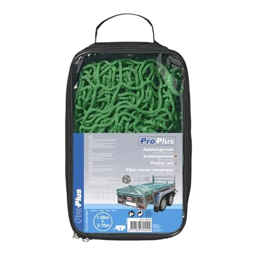 ProPlus Anhängernetz Ladungssicherungsnetz Containernetz 1,50x2,70M mit Gummiseil