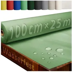 DecoHomeTextil Tischdecke Rolle Vliesstoff Salbeigrün - Wasserabweisende Tischdecke aus Vliesstoff, ideal für stilvolle Tischdekoration und Schutz bei Feiern. Maße: 2500 cm x 100 cm.