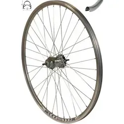 REDONDO 26 Zoll Laufrad Hinterrad Felge Silber mit Shimano Nexus 3 Gang