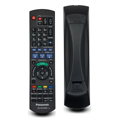 Panasonic N2QAYB000914 Fernbedienung - Original Fernbedienung für Panasonic Blu-ray Festplattenrekorder. Einfache Handhabung ohne Einrichtung, präzise Signalübertragung und ergonomisches Design für optimalen Komfort. Breite Kompatibilität mit verschiedenen Modellen.
