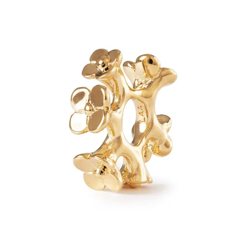 TROLLBEADS Bead Blütenkrone 18 Karat Vergoldung TGPBE-30001