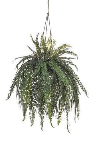artplants Dekogesteck Farn Cycas Palme Blumenampel MAXROL, 90cm - Elegantes künstliches Gesteck aus Kunststoff, ideal für die dekorative Gestaltung Ihres Wohnraums. Mit einer Höhe von 90cm bringt es frisches Flair in jede Ecke.