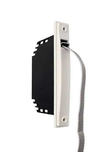 Winrodoor Unterputz-Gurtwickler mit 6 m Gurt – für 23 mm Gurtbreite – Lochabstand 155 mm – mit weißer Abdeckhaube – Einlass-Gurtwickler