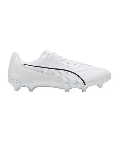 PUMA KING PLATINUM FG/AG Fußballschuhe weiß beige 42.5 - Erlebe Präzision und Komfort mit den KING PLATINUM Fußballschuhen. Das weiche Obermaterial sorgt für optimalen Ballkontakt, während die externe Fersenkappe Stabilität bietet. Ideal für das Spiel auf Rasen und Kunstrasen.