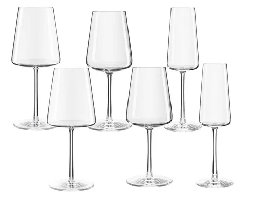 L Design Gläser-Set Stölzle Lausitz Power 6tlg. Set - Gläser-Sets: 6-teiliges Set mit spülmaschinenfesten Rot-, Weiß- und Champagnergläsern für stilvolle Anlässe.