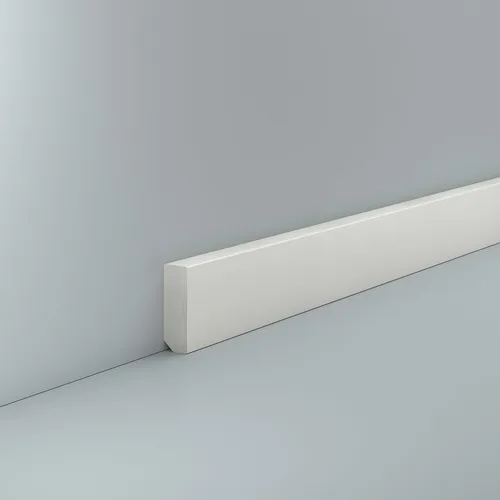 Produktbild Sockelleiste Hartschaum 12 x 40 mm Weiß RAL 9016 Hartschaumleiste Modern Bad
