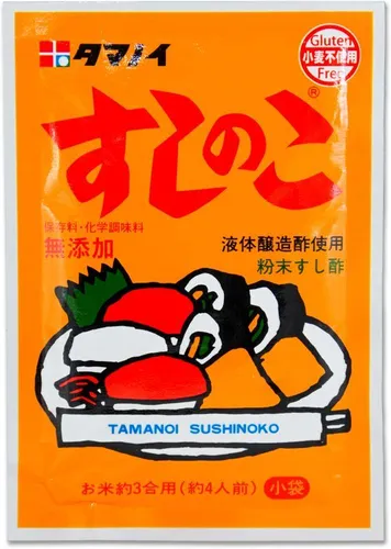 TAMANOI Sushinoko Reisessigpulver 35g - Essigpulver für authentisches Sushi, glutenfrei und ideal für die Zubereitung traditioneller japanischer Gerichte.