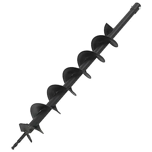 vidaXL Erdbohrer 100mm - Hochwertiger Pfahlbohrer für vielseitige Anwendungen - Schlangenbohrer aus robustem Stahl, ideal für Baumpflanzung, Zaunpfosten und Straßenbau. Kompatibel mit gängigen Bohrern für maximale Vielseitigkeit.