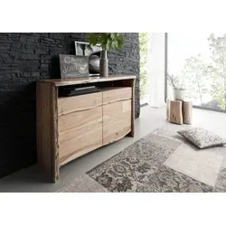 Massivmoebel24 Sideboard aus Akazie - PURE ACACIA #103 - Sideboard aus massiven Akazienholz (131x45x96) mit natürlicher Baumkante, vereint zeitgenössischen Stil und traditionellen Charme für ein wohnliches Ambiente.