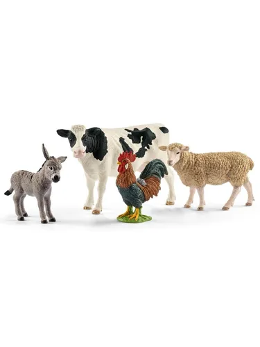 Schleich Farm World Starter Set - Schleich Farm World, ideales Einsteiger-Set für Kinder, um die bekanntesten Bauernhoftiere spielerisch zu entdecken.