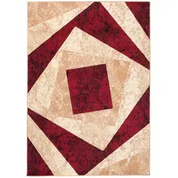 Tapiso Teppich Rot Creme 80x150 cm - Teppiche & Böden, pflegeleicht und in verschiedenen Größen erhältlich, ideal für jeden Innenraum mit klassischem und modernem Design.
