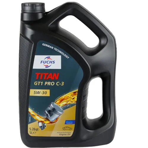Fuchs 5 Liter Titan GT1 PRO C-3 Longlife 5W-30 - Hochleistungsmotoröl für Benzin- und Dieselmotoren, bietet ausgezeichneten Schutz und verlängerte Wechselintervalle, ideal für moderne Fahrzeuge.