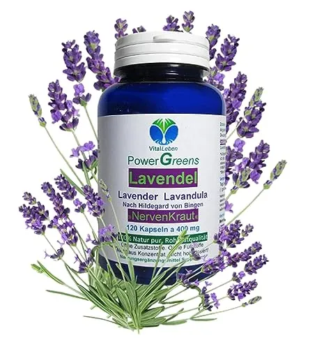 LAVENDEL 120 Kapseln - Beruhigung & Entspannung - Pflanzliche Ergänzungsmittel mit echtem Lavendelpulver für innere Ruhe und besseren Schlaf. Natur pur ohne Zusatzstoffe, ideal für Stressbewältigung und emotionale Stärkung.