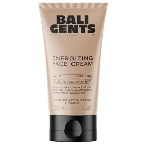 BALI GENTS Energizing Face Cream – Vitalisierende Gesichtscreme für Männer - Für einen wachen Teint: Diese Gesichtscreme spendet langanhaltende Feuchtigkeit und belebt die Haut mit Koffein und Aloe Vera. Ideal für die tägliche Pflege und als Make-up-Basis.