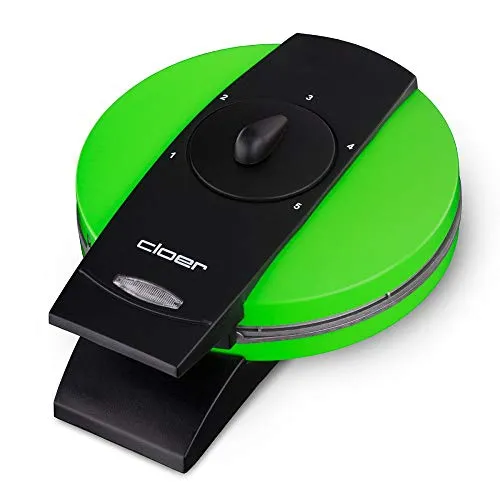 Cloer 1627-14 Waffeleisen für klassische Herzwaffeln - Waffeleisen mit 930 W für perfekte Herzwaffeln, stufenlos wählbarer Bräunungsgrad und praktische Antihaftbeschichtung für fettfreies Backen.