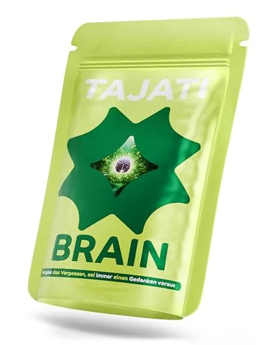 TAJATI Brain Booster L-theanin Pulver vegan - Natürliches Nootropikum mit pflanzlichen Wirkstoffen und Vitaminen – Fokus, Konzentration und Gedächtnis verbessern – ohne chemische Stimulanzien