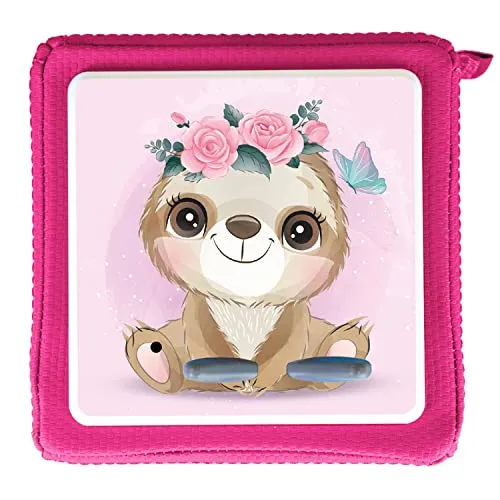 MeinBaby123® Schutzfolie kompatibel mit Toniebox | Schutzcover selbstklebend | Premium Qualität | Aufkleber passgenau I Folie Sticker I Toniebox Zubehör (Süßes Faultier)