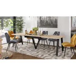 Design Esstisch ZAV-1 XXL ausziehbar 140 - 290 cm - Eleganter Esstisch mit Synchronauszug, ideal für jeden Raum. Maße: 140-290 cm Länge, 90 cm Breite, 76 cm Höhe. Praktisch und stilvoll für gesellige Runden. Zerlegt geliefert, inklusive Aufbauanleitung.
