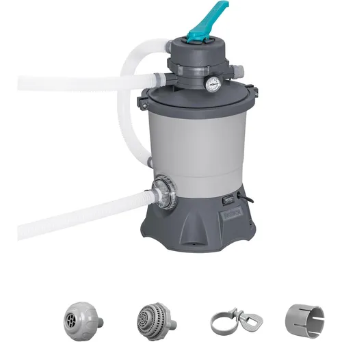 Bestway 58515-7 Sandfilterpumpe 3596 L, grau - Poolpumpen für oberirdische Pools von 1.100-18.100 l, mit 3.596 l/h Pumpenleistung und korrosionsbeständigem Filtertank für langlebige Nutzung.