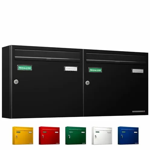 Briefkästen Schwarz von AL Briefkastensysteme