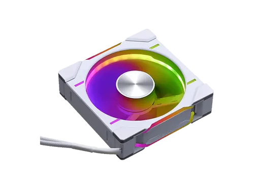 PHANTEKS D30 PWM Regular Airflow D-RGB Lüfter - 120mm, weiß - Gehäuselüfter mit 30 mm Tiefe und erweiterten Lüfterblättern, optimiert für Gehäuse und Radiatoren, beeindruckende D-RGB-Beleuchtung und einfache Montage durch Daisy-Chaining.